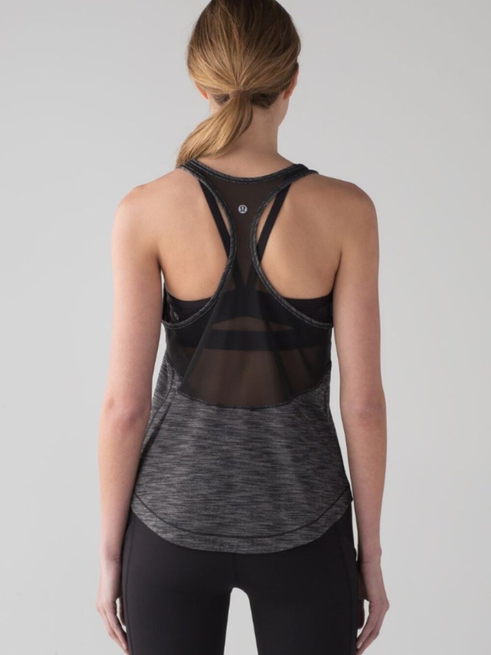 Lululemon‎ Long Distance Heather Black Racerback Tank Top 4